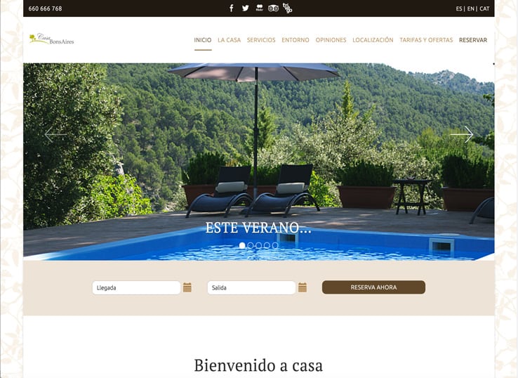 diseño web casas rurales