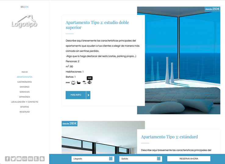 diseño web casas rurales