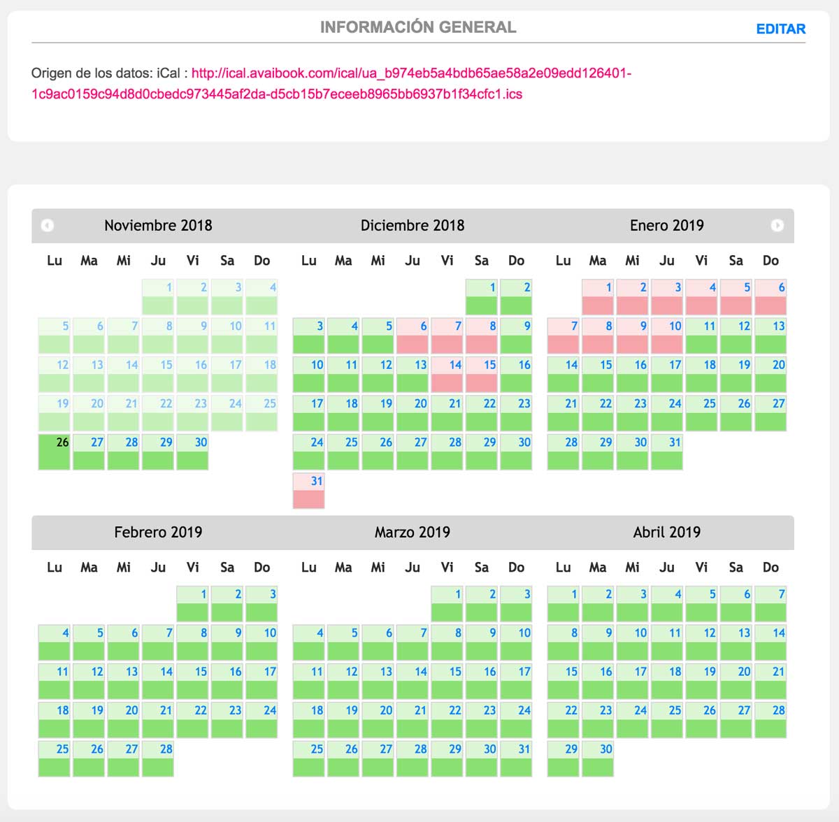 Diseno De Paginas Web Para Restaurantes Y Alojamientos Turisticos calendario para pagina web